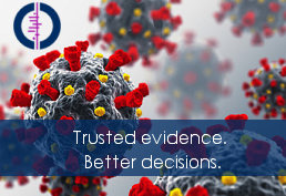 Trusted evidence. Better Choices. Cochrane Library logo.
